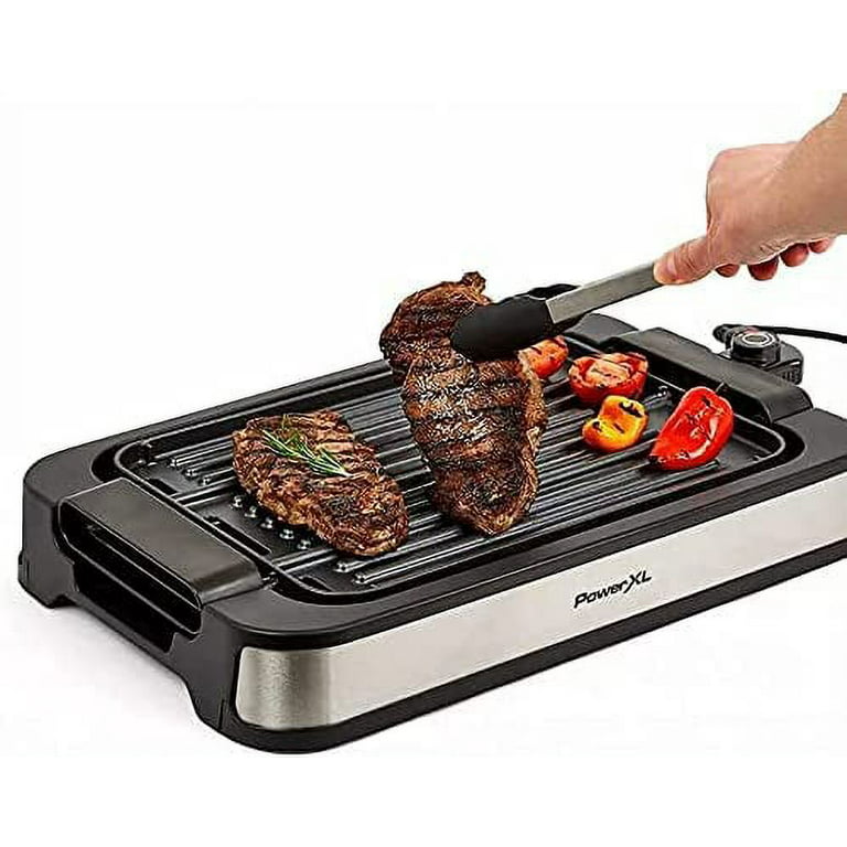 PowerXL Premium Indoor Electric Grill, Smokeless BBQ, Multi-Purpose  Countertop Griddle, Authentic Grill Marks, Dishwasher-Safe, Non-Stick  Coating, Rapid Heat 