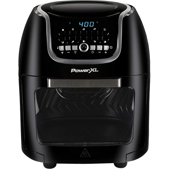 Open Box PowerXL Vortex 10 qt Air Fryer, Black - Large Easy Grip Handle