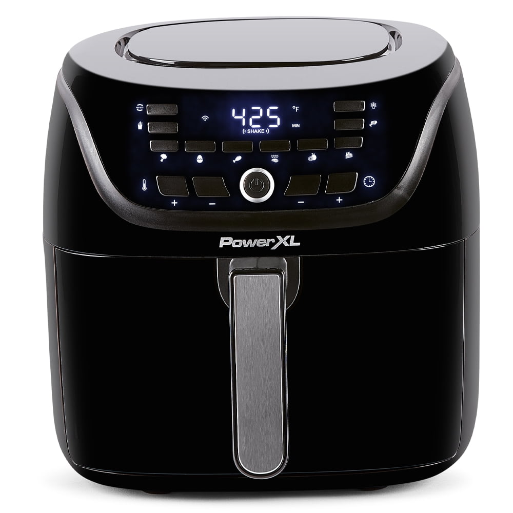 PowerXL Vortex Pro 8-Qt SmartTech Air Fryer with 10 Presets, AF-E8001-C, Black