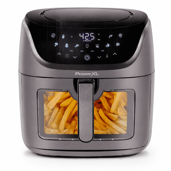 PowerXL Vortex Pro Air Fryer 8qt - 10 Presets, Removable Basket - 1 Basket, Slate