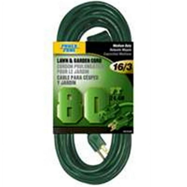 PowerZone Extension Cord, 16 AWG Cable, 80 ft L, 10 A, 125 V, Green