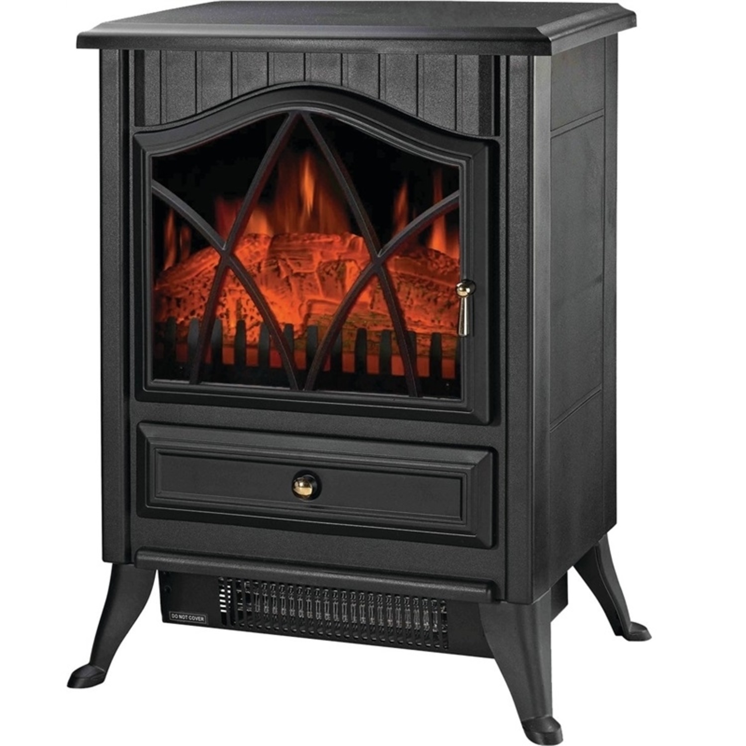 PowerZone ND-18D2S Electric Fireplace Stove With Heater, Black - Walmart.com