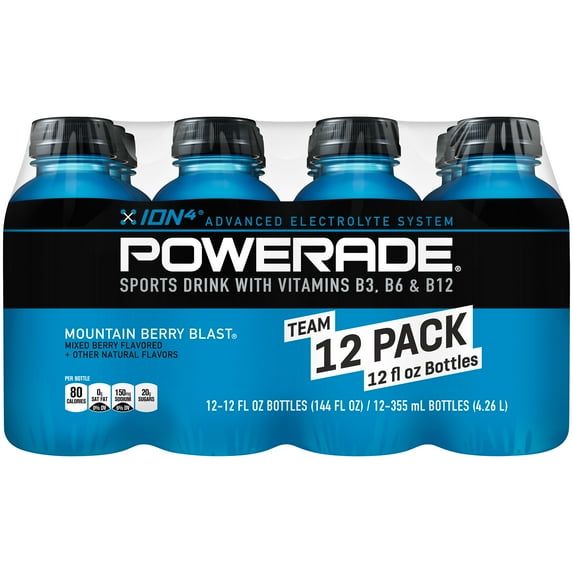 Powerade Sports Drink, Berry Blast, 12 Fl Oz, 12 Count