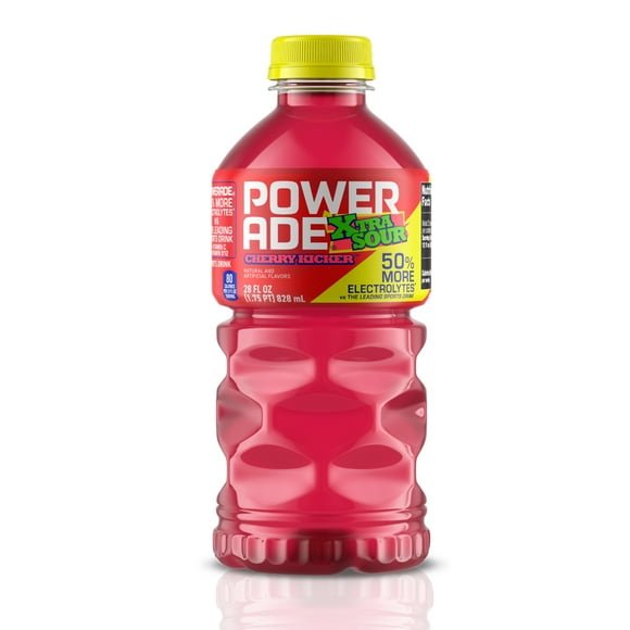 POWERADE XTRA SOUR Cherry Kicker Electrolyte Sports Drink, 28 fl oz Bottle