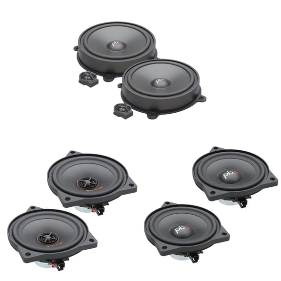 Powerbass Speaker Upgrade Kit Compatible with 2020 - 2025 Tesla Model Y Dash, Front Door Components & Rear Door Coaxial Speakers Direct Fit OEM Replacement Audio System