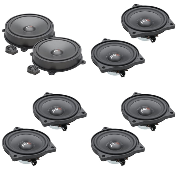 Powerbass Speaker Upgrade Kit Compatible with 2020 - 2025 Tesla Model Y Dash, Front & Rear Door & Rear Deck Component Speakers Direct Fit OEM Replacement Audio System