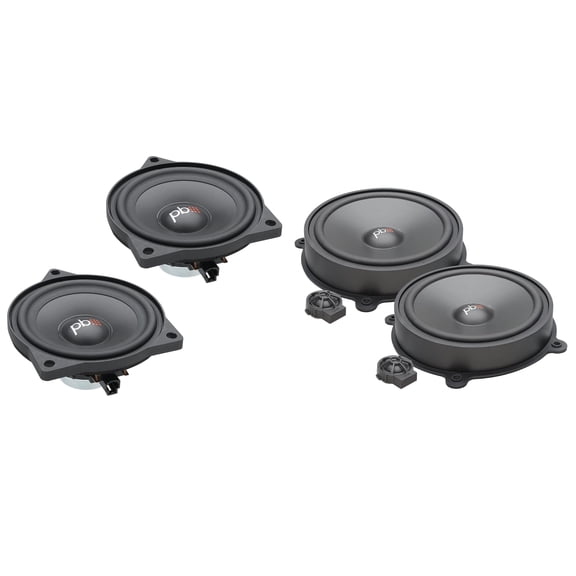 Powerbass Speaker Upgrade Kit Compatible with Tesla Cybertruck Front & Rear Door Components Speakers Direct Fit OEM Replacement Audio System