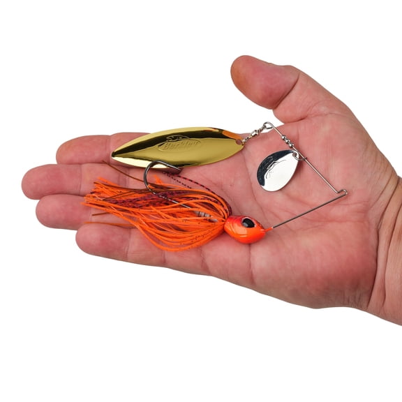 Berkley Power Blade Standard, Spinnerbaits, Fire Craw/Silver + Gold (1 Count)
