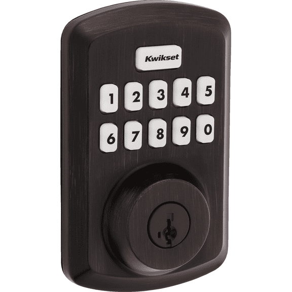 Powerbolt 250 10-Button Keypad Electronic Deadbolt Lock - Single Pack Construction & DIY Use, Standard Hardware Spec