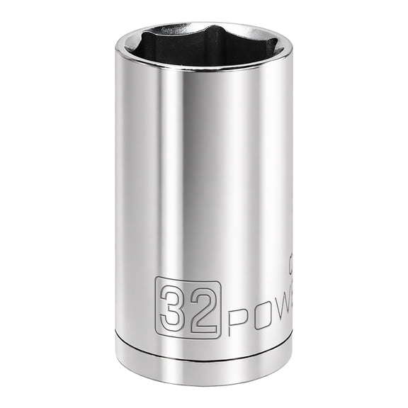 Powerbuilt 1/2 Inch Drive 32 MM 6 Point Deep Socket - 940123