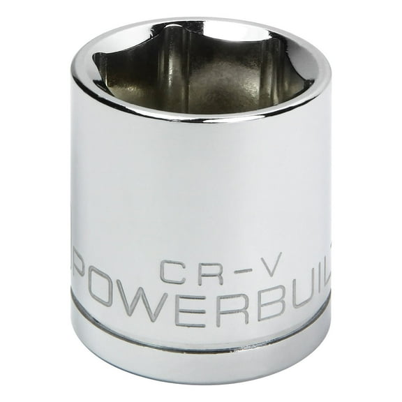 Powerbuilt 1/2 Inch Drive x 1-1/8 Inch 6 Point Shallow Socket - 940084