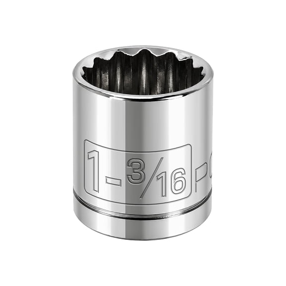 Powerbuilt 1/2 Inch Drive x 1-3/16 Inch 12 Point Shallow Socket - 642010
