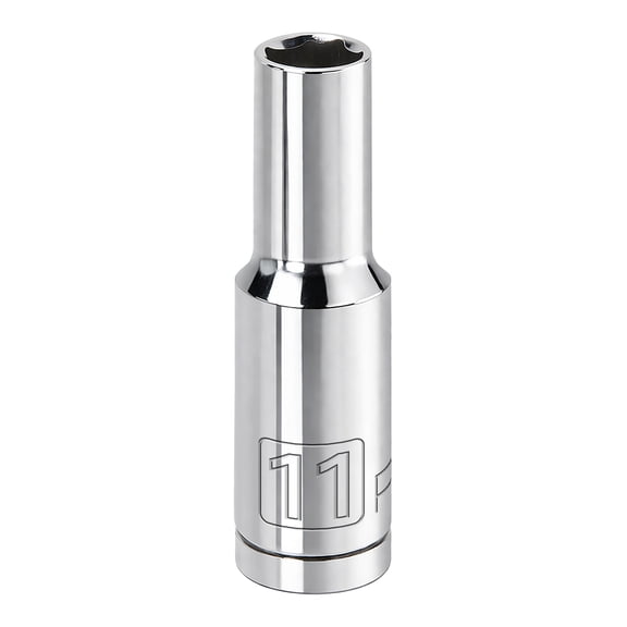 Powerbuilt 1/2 Inch Drive x 11 MM 6 Point Deep Socket - 642218