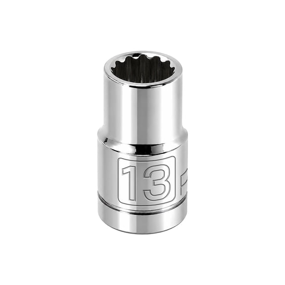 Powerbuilt 1/2 Inch Drive x 13 MM 12 Point Shallow Socket - 642032