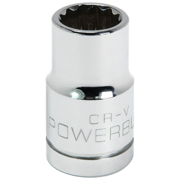 Powerbuilt 1/2 Inch Drive x 13 MM 12 Point Shallow Socket - 642032