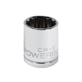thumbnail image 1 of Powerbuilt 1/2 Inch Drive x 15/16 Inch 12 Point Shallow Socket - 642006, 1 of 5