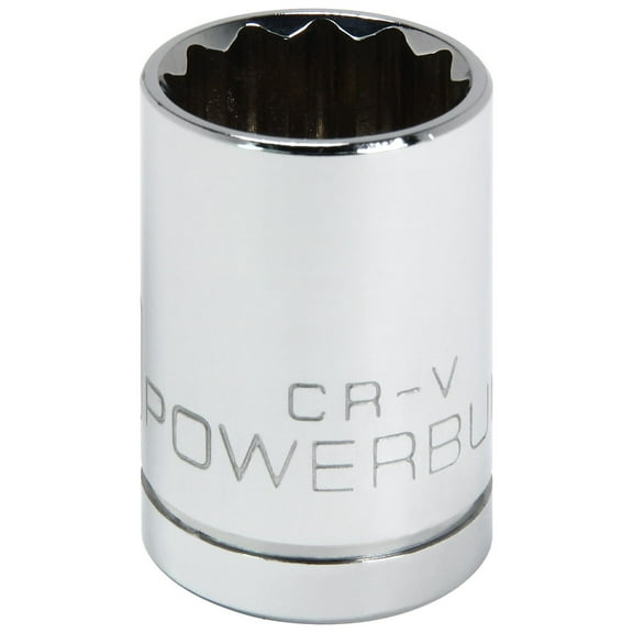 Powerbuilt 1/2 Inch Drive x 3/4 Inch 12 Point Shallow Socket - 642003