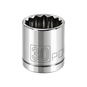 Powerbuilt 1/2 Inch Drive x 30 MM 12 Point Shallow Socket - 642024