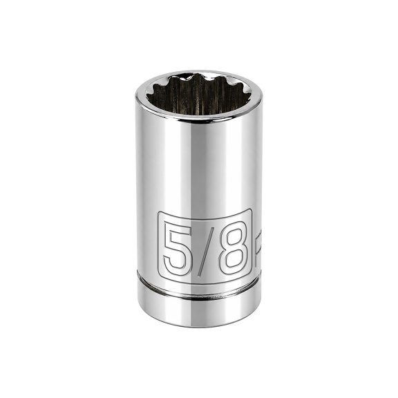 Powerbuilt 1/2 Inch Drive x 5/8 Inch 12 Point Shallow Socket - 642002