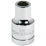 Powerbuilt 1/4 Inch Drive X 5.5mm 6 Point Shallow Socket - Chrome Vanadium Steel, 648282