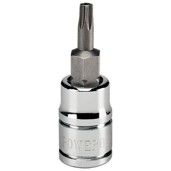 Powerbuilt 1/4 Inch Drive T-20 Tamper Proof Torx Bit Socket - 648498