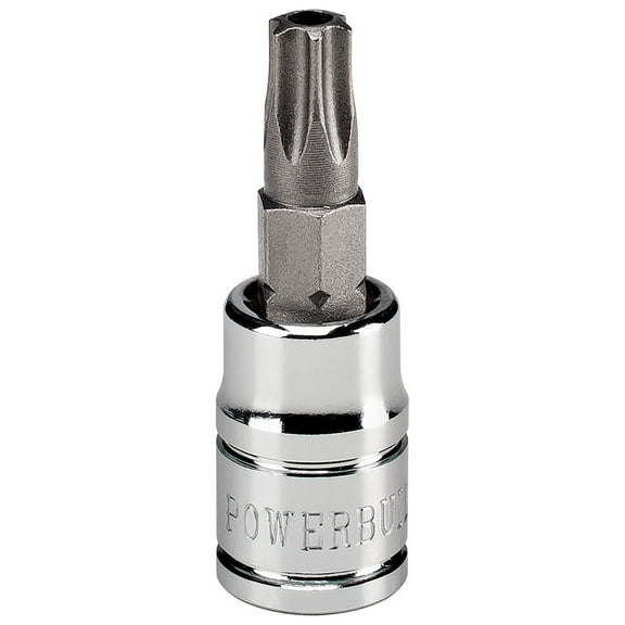 Powerbuilt 1/4 Inch Drive T-30 Tamper Proof Torx Bit Socket - 648503