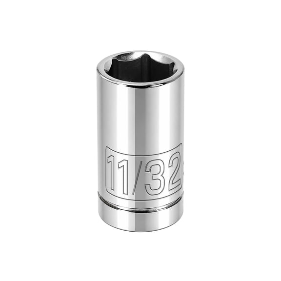 Powerbuilt 1/4 Inch Drive x 11/32 Inch 6 Point Shallow Socket - 648276