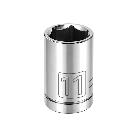 Powerbuilt 1/4 Inch Drive x 11 MM 6 Point Shallow Socket - 648288
