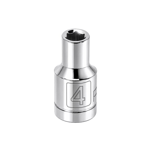 Powerbuilt 1/4 Inch Drive x 4 MM 6 Point Shallow Socket - 648280