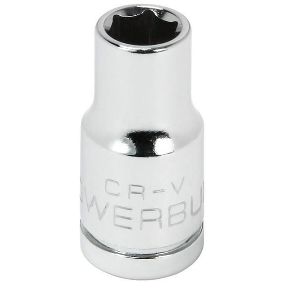 Powerbuilt 1/4 Inch Drive x 6 MM 6 Point Shallow Socket - 648283