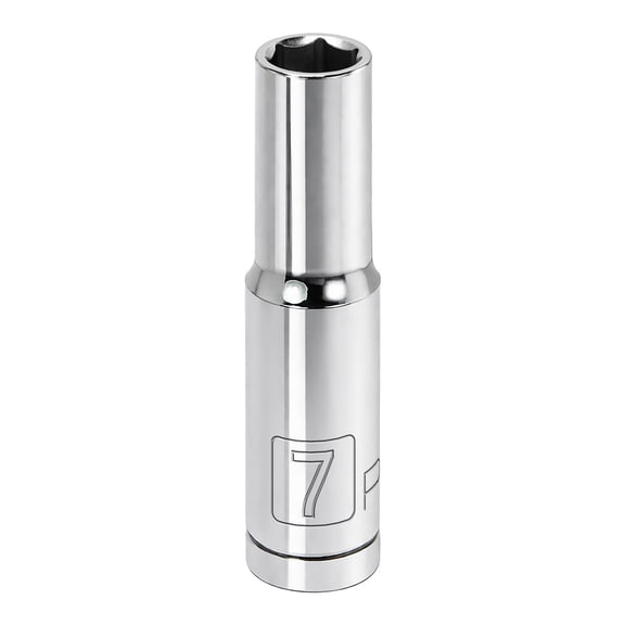Powerbuilt 1/4 Inch Drive x 7 MM 6 Point Deep Socket - 648299