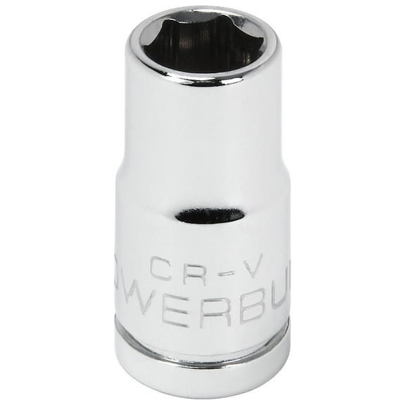 Powerbuilt 1/4 Inch Drive x 7 MM 6 Point Shallow Socket - 648284