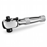 Powerbuilt 1/4 Inch and 3/8 Inch Drive 72 Teeth Dual Head Stubby Ratchet - 640931