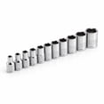 thumbnail image 1 of Powerbuilt 11 Piece 1/4 Inch Drive SAE 6 Point Shallow Socket Set - 640497, 1 of 6
