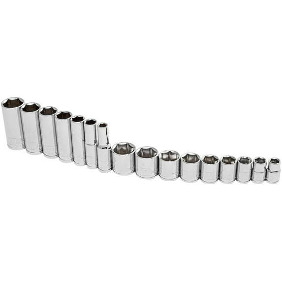Powerbuilt 16 Piece 3/8 Inch Drive SAE 6 Point Socket Set - 941540