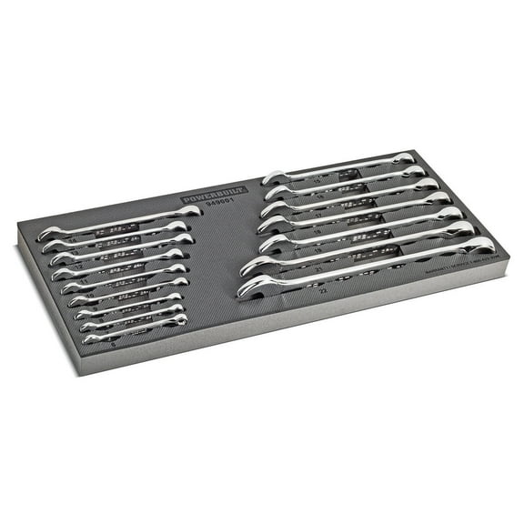 Powerbuilt 16 Piece Pro Tech Metric Combination Wrench Set - 949001