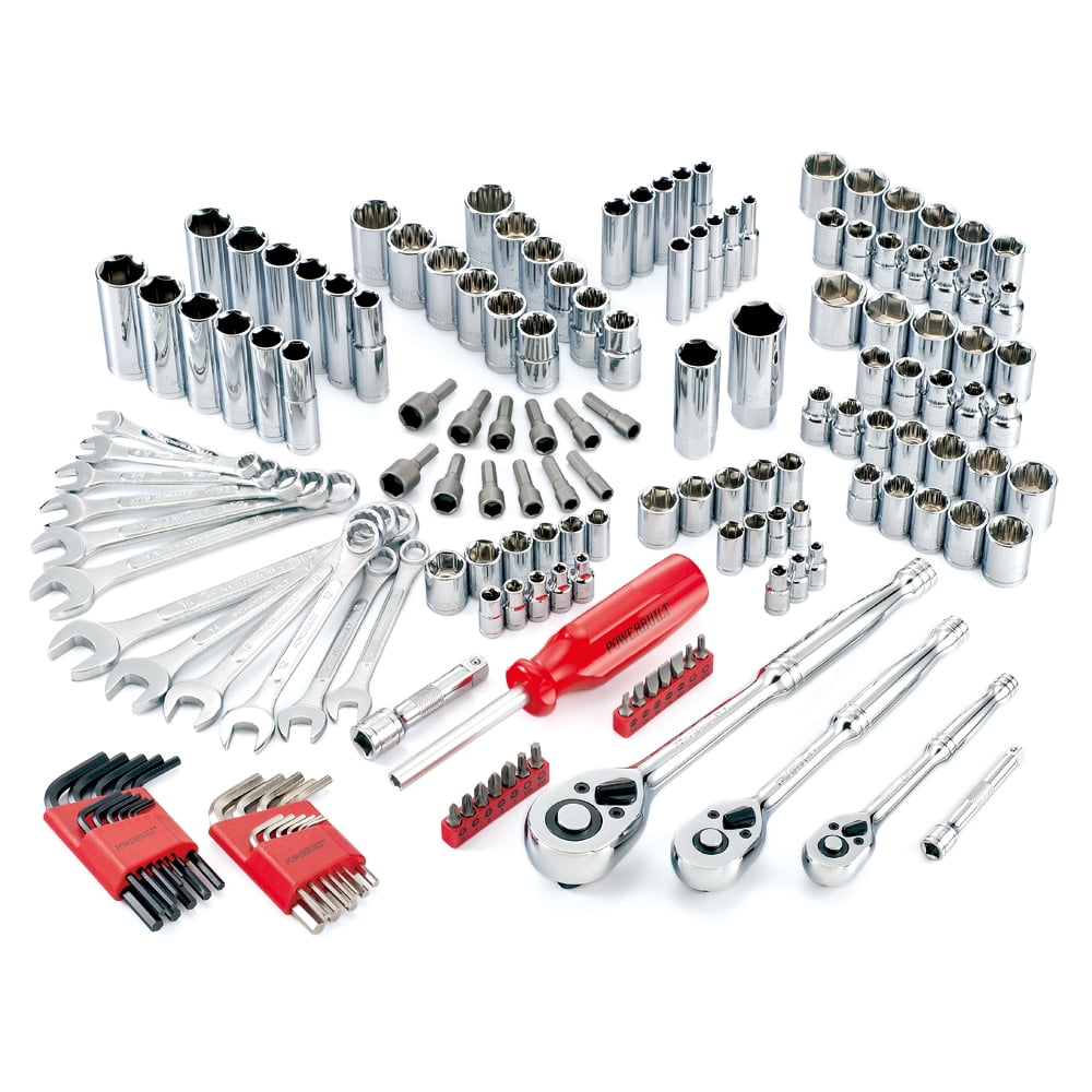 Powerbuilt 161 Pc SAE Metric Ratchet & Socket Mechanics Tool Kit