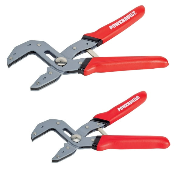 Powerbuilt 2 Piece Self-Adjusting Power Grip Pliers Set - 240320