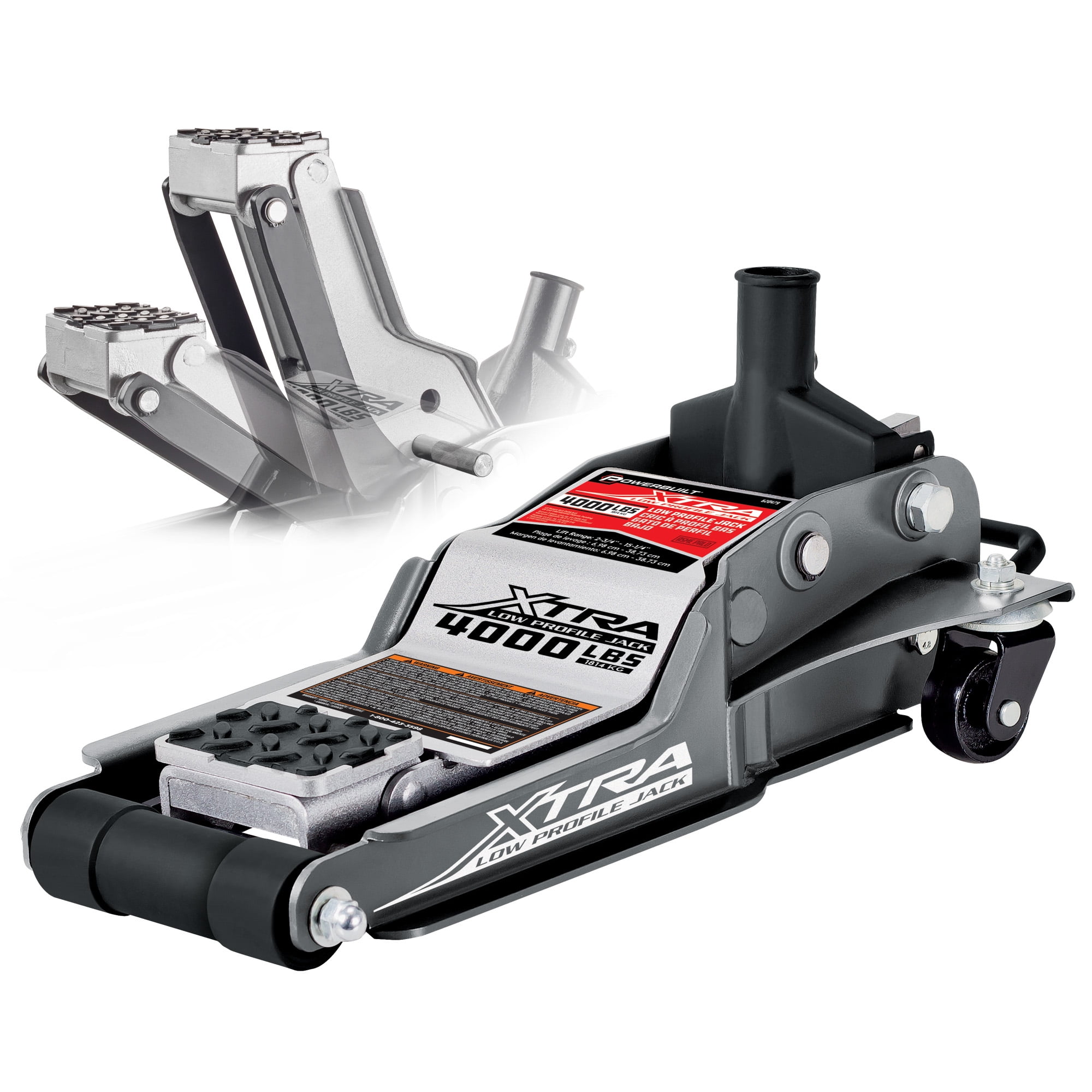Powerbuilt 4000 Lb (2 Ton) Xtra Low Profile Floor Jack - 620479E