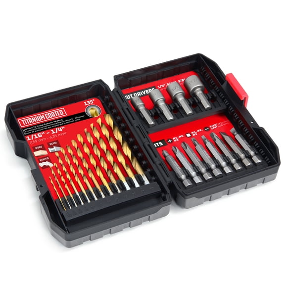 Powerbuilt 24 Piece Titanium Drill and Drive Set - 642639