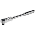thumbnail image 1 of Powerbuilt 3/8 Inch Drive 72 Tooth Pro Tech 9 Inch Long Reach Flex Head Ratchet with Contour Handle - 649952, 1 of 7
