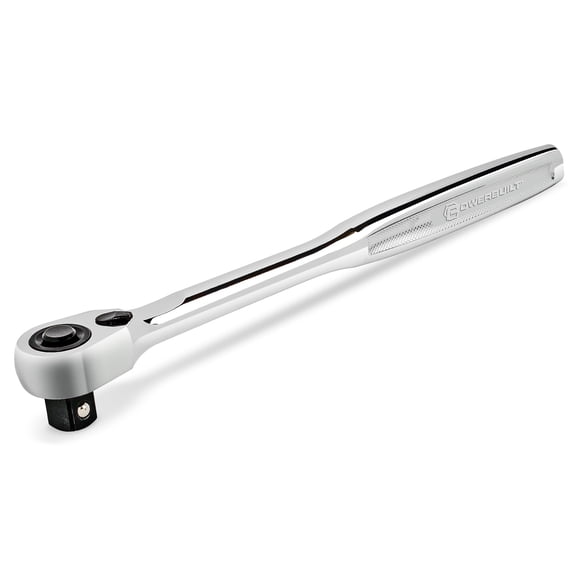 Powerbuilt 3/8 Inch Drive 72 Teeth Pro Tech Ratchet with Contour Handle - 649969