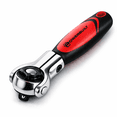 thumbnail image 1 of Powerbuilt 3/8 Inch Drive Swivel Head Stubby Ratchet - 940482, 1 of 6