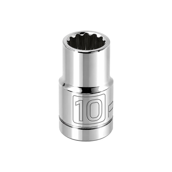 Powerbuilt 3/8 Inch Drive x 10 MM 12 Point Shallow Socket - 641015