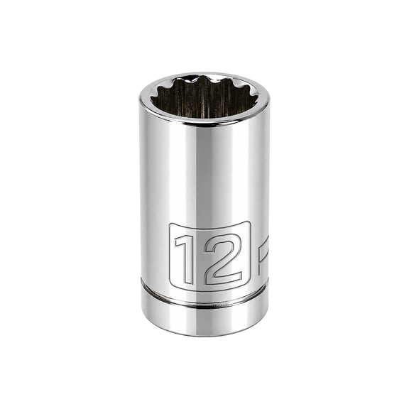 Powerbuilt 3/8 Inch Drive x 12 MM 12 Point Shallow Socket - 641017