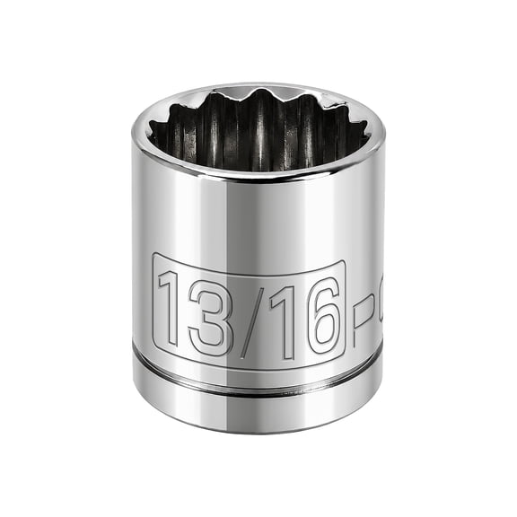 Powerbuilt 3/8 Inch Drive x 13/16 Inch 12 Point Shallow Socket - 641009