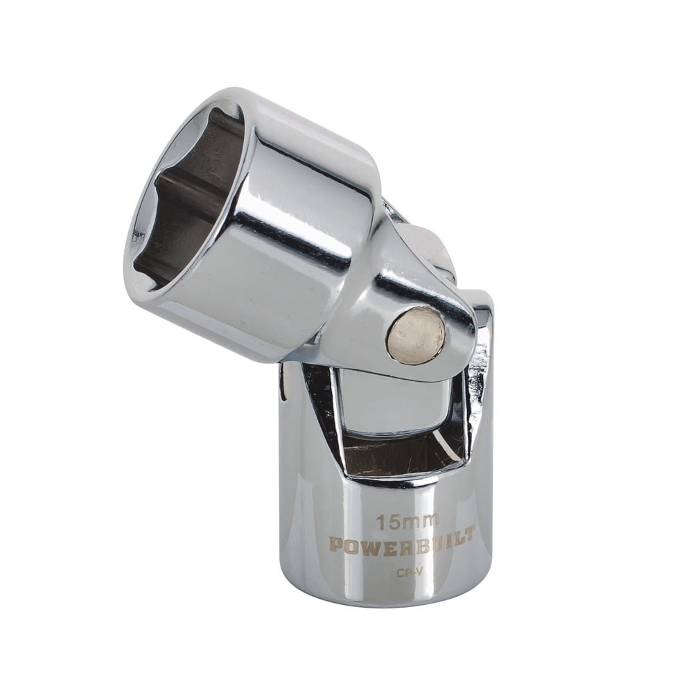 Powerbuilt 3/8 Inch Drive x 15 MM 6 Point Universal Socket - 641906 ...