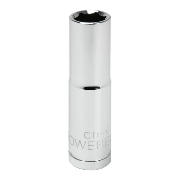 Powerbuilt 3/8 Inch Drive x 7/16 Inch 6 Point Deep Socket - 641201