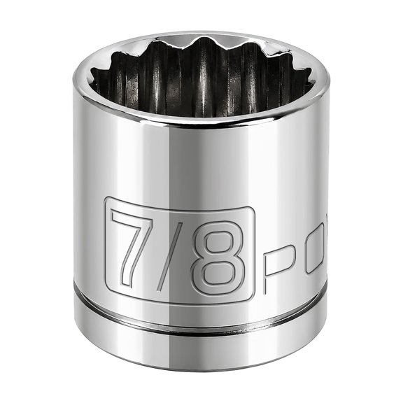 Powerbuilt 3/8 Inch Drive x 7/8 Inch 12 Point Shallow Socket - 641010