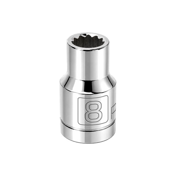Powerbuilt 3/8 Inch Drive x 8 MM 12 Point Shallow Socket - 641013